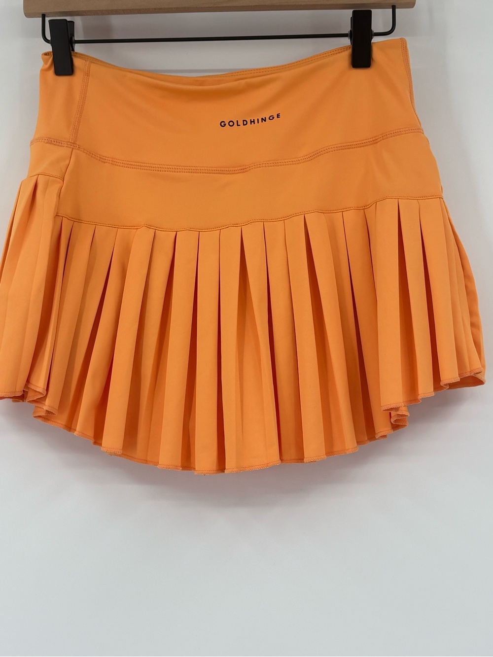 Goldhinge Orange Pleated Tennis Skirt With Built In Shorts Tenniscore Medium - Picture 3 of 6